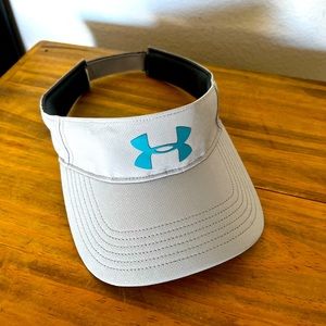 Under Armour Grey Turquoise Adjustable Visor